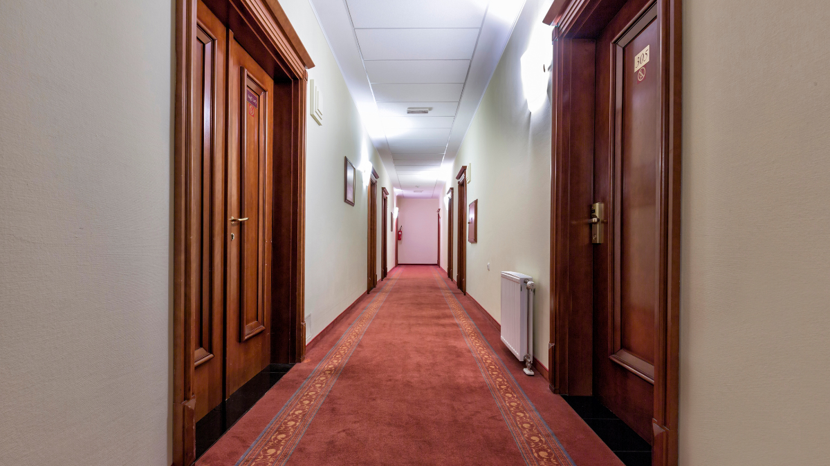 government office corridor